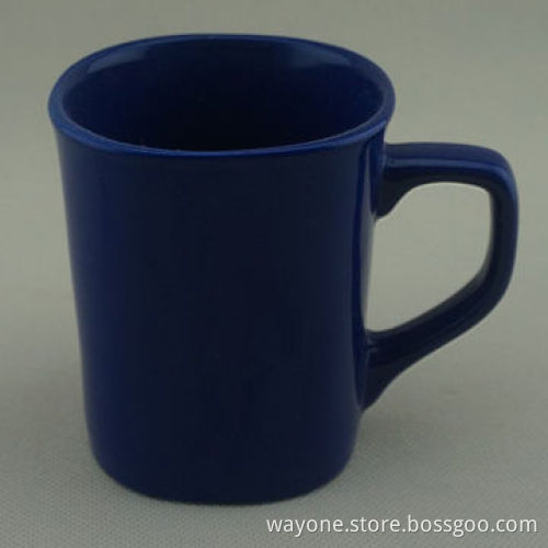 9oz Dark Blue Glazed Mug, Made of Stoneware, Passed FDA and PROP65